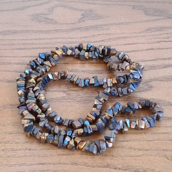 *Relisted* Gorgeous Authentic Tigers Eye Necklace 16 1/2" - Picture 8 of 8